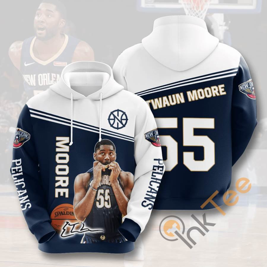 Sports Basketball Nba New Orleans Pelicans E39twaun Moore Usa 1140 Hoodie 3D