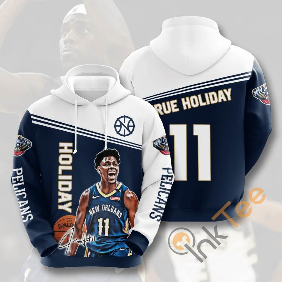 Sports Basketball Nba New Orleans Pelicans Jrue Holiday Usa 1142 Hoodie 3D
