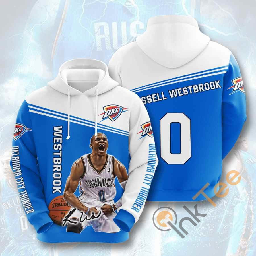 Sports Basketball Nba Oklahoma City Thunder Russell Westbrook Usa 1171 Hoodie 3D