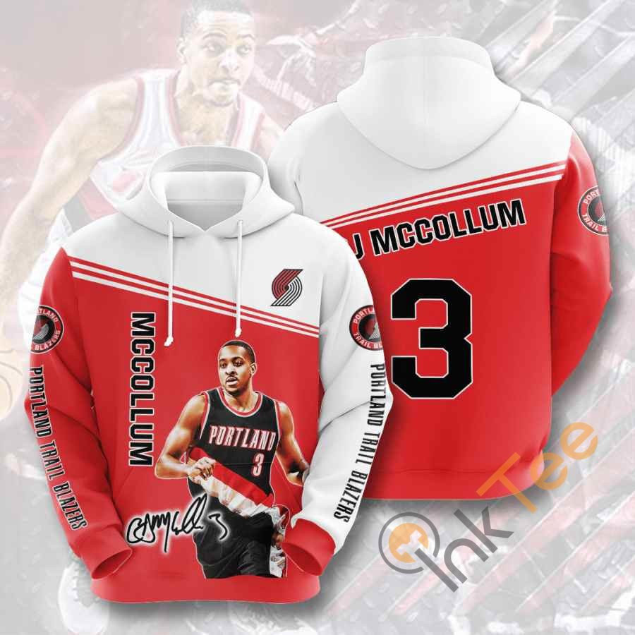 Sports Basketball Nba Portland Trail Blazers Cj Mccollum Usa 1188 Hoodie 3D