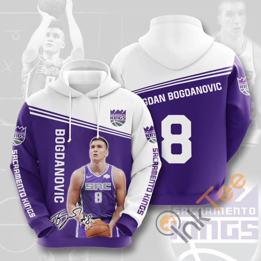 Sports Basketball Nba Sacramento Kings Bogdan Bogdanovi Usa 1202 Hoodie 3D