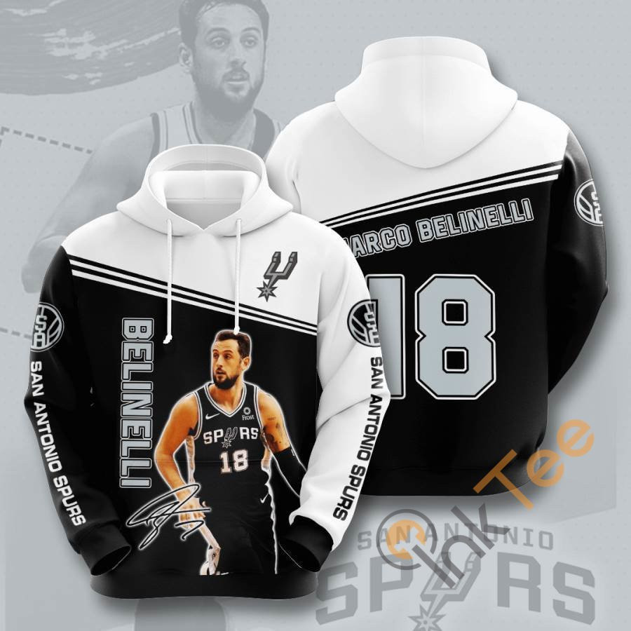 Sports Basketball Nba San Antonio Spurs Marco Belinelli Usa 1210 Hoodie 3D