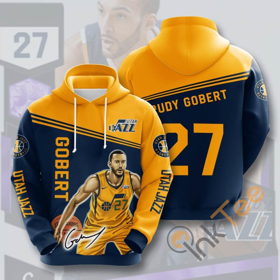 Sports Basketball Nba Utah Jazz Rudy Gobert Usa 1257 Hoodie 3D