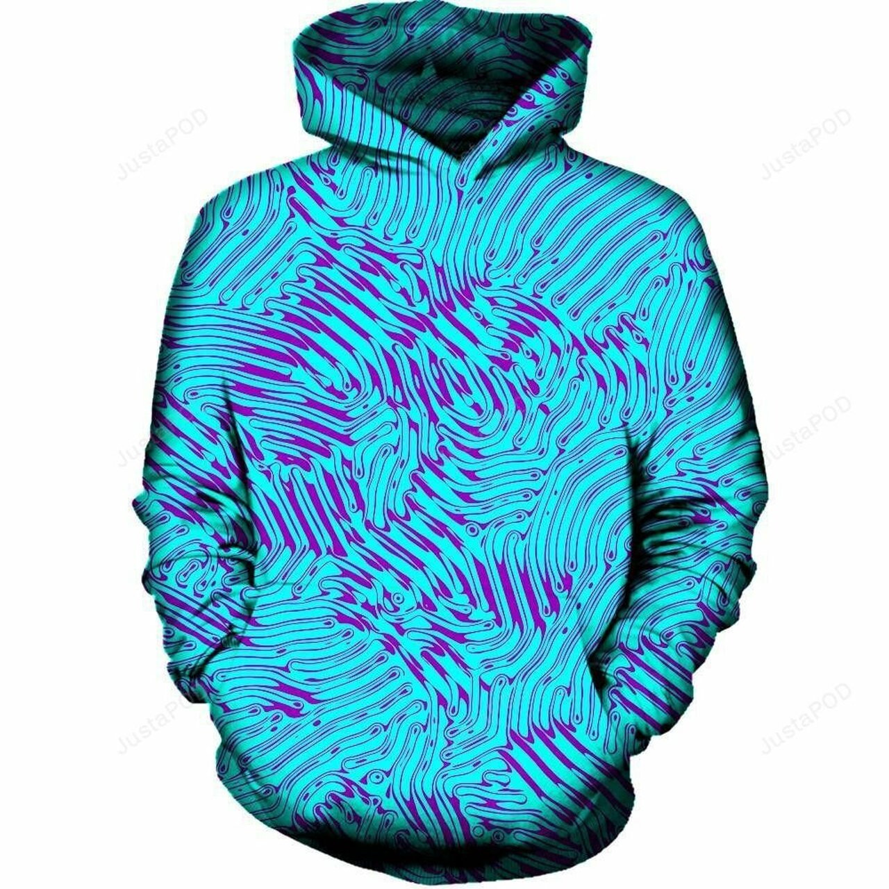 Squiggly Line 3d All Over Printed Hoodie