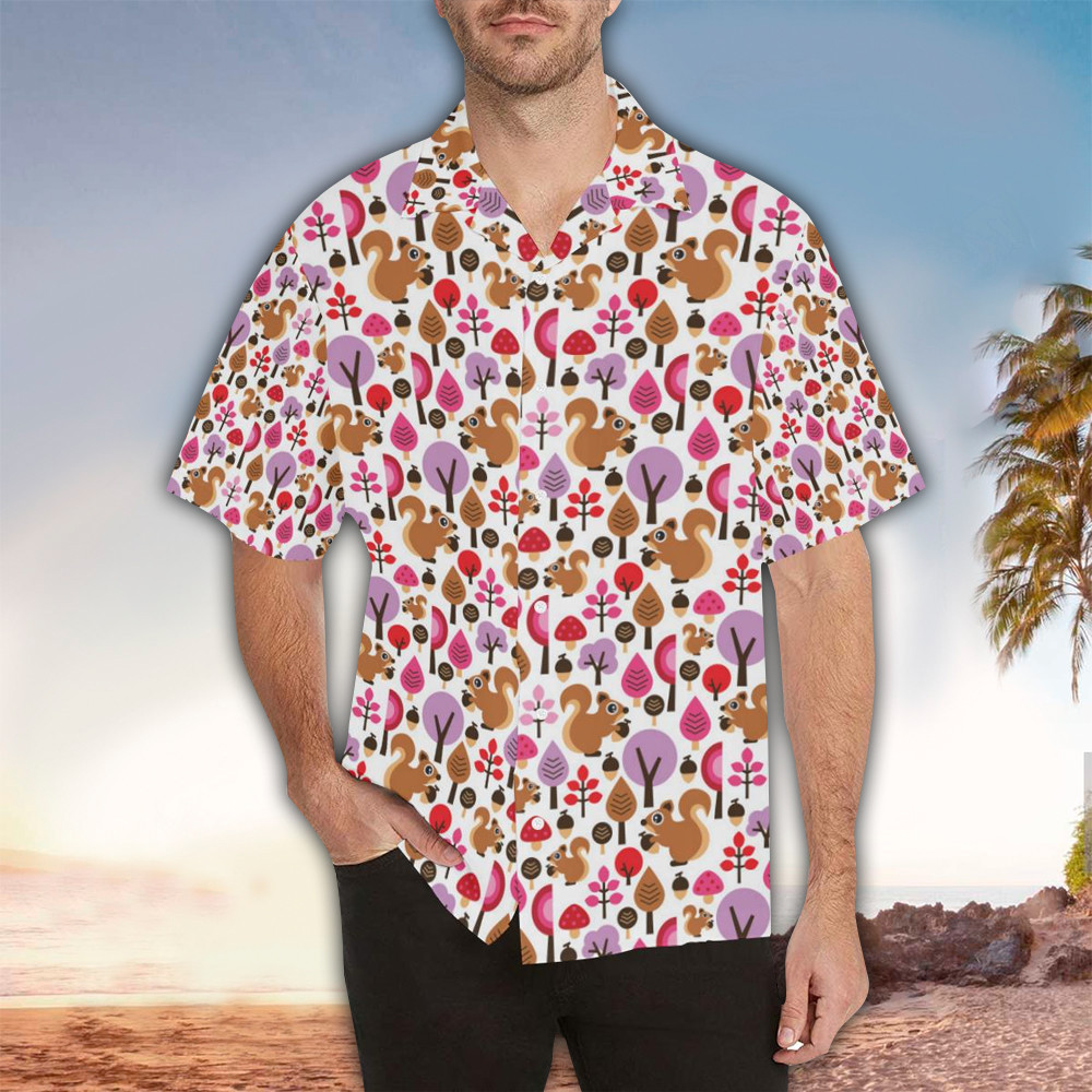 Squirrel Hawaiian Shirt Squirrel Shirt For Squirrel Lover Shirt For Men and Women