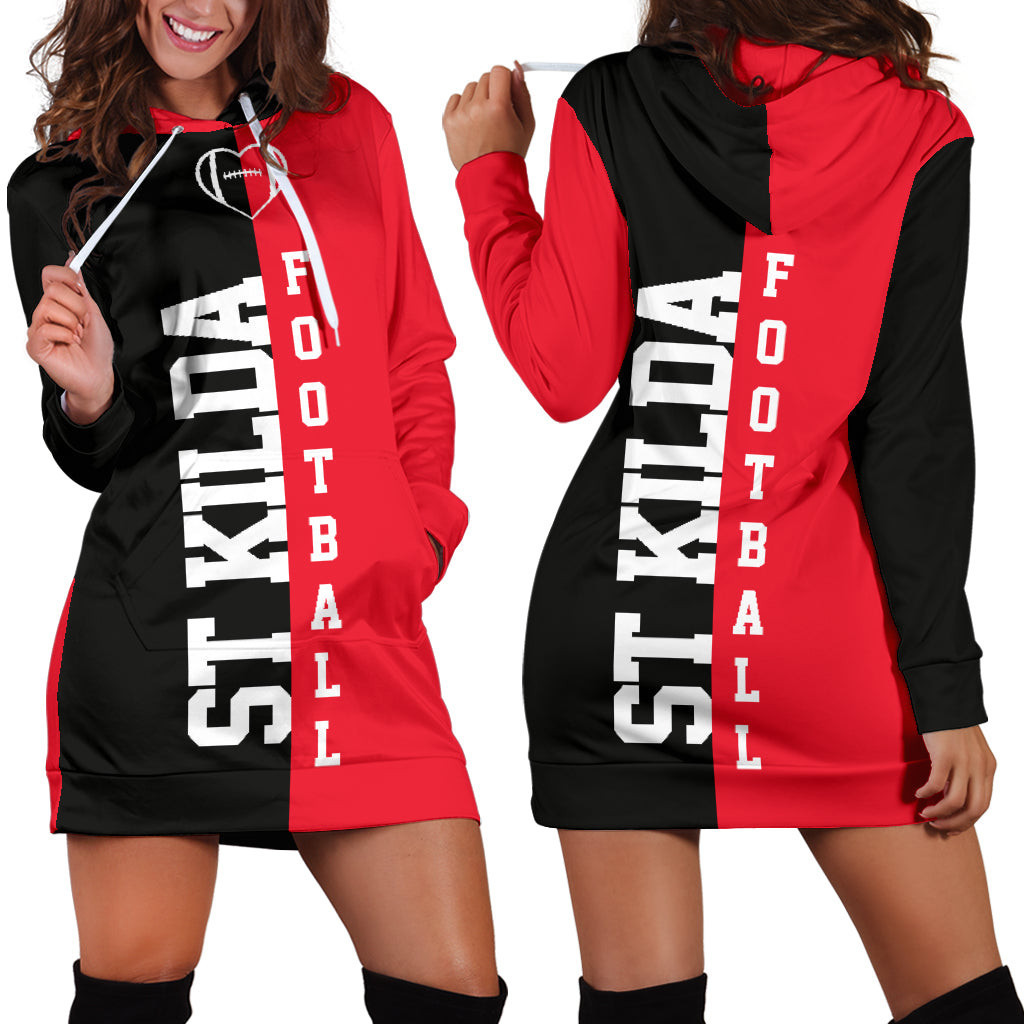 St Kilda Football Hoodie Dress 3d All Over Print For Women Hoodie