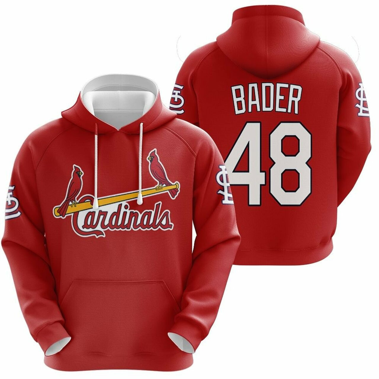 St Louis Cardinals Harrison Bader 2 Mlb Red 2019 Jersey Style Gift For Cardinals Fans Hoodie