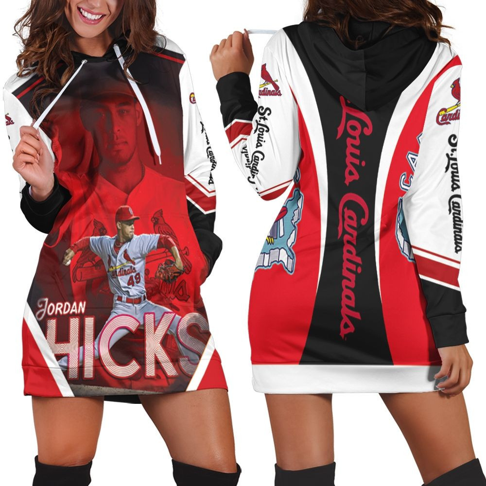 St Louis Cardinals Jordan Hicks 49 For Fan 1 Hoodie Dress Sweater Dress Sweatshirt Dress