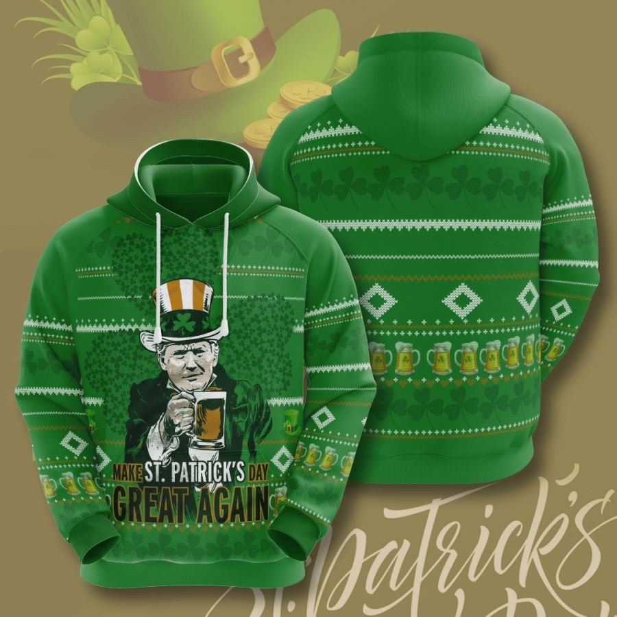 St Patricks Day No1859 Custom Hoodie 3D