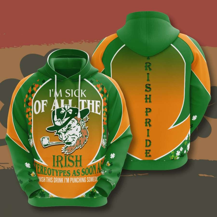 St Patricks Day No1862 Custom Hoodie 3D