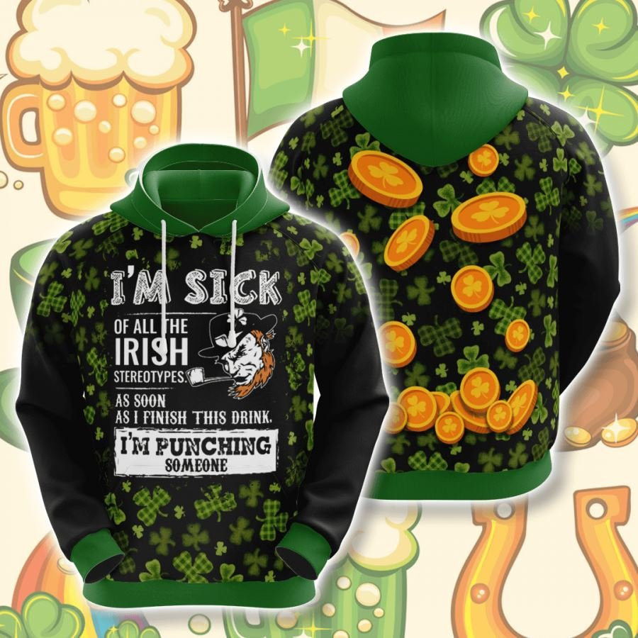 St Patricks Day No1868 Custom Hoodie 3D