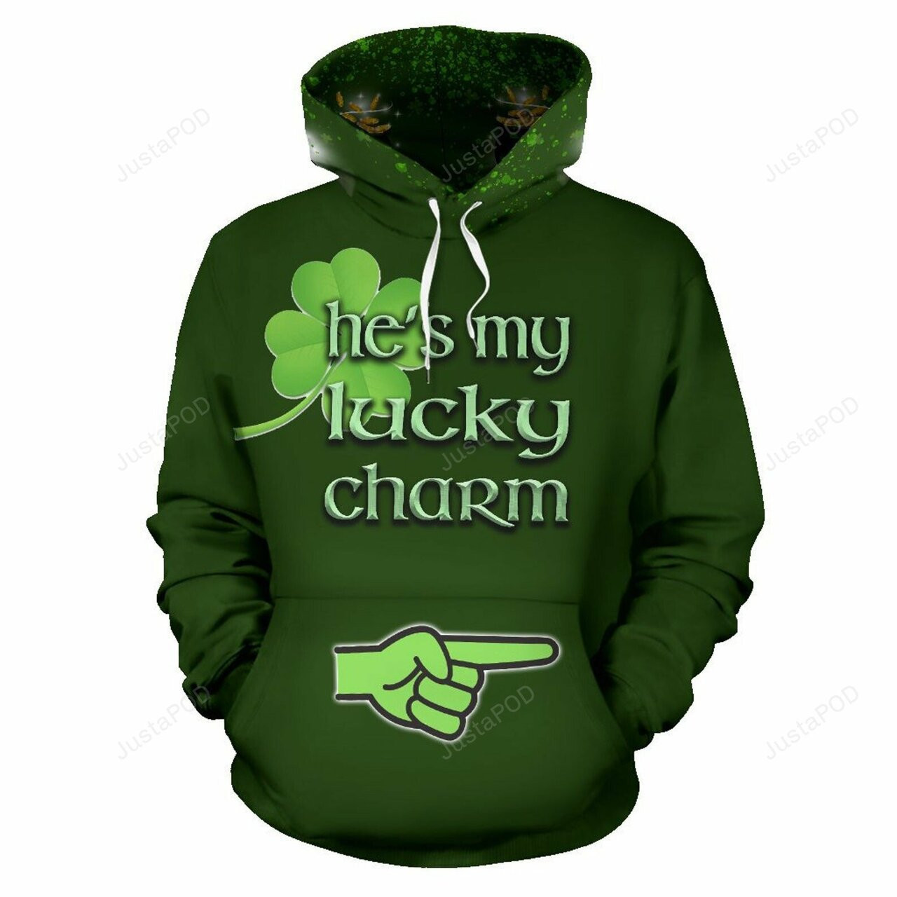 St Patricks Hes Lucky Charm 3d All Over Print Hoodie