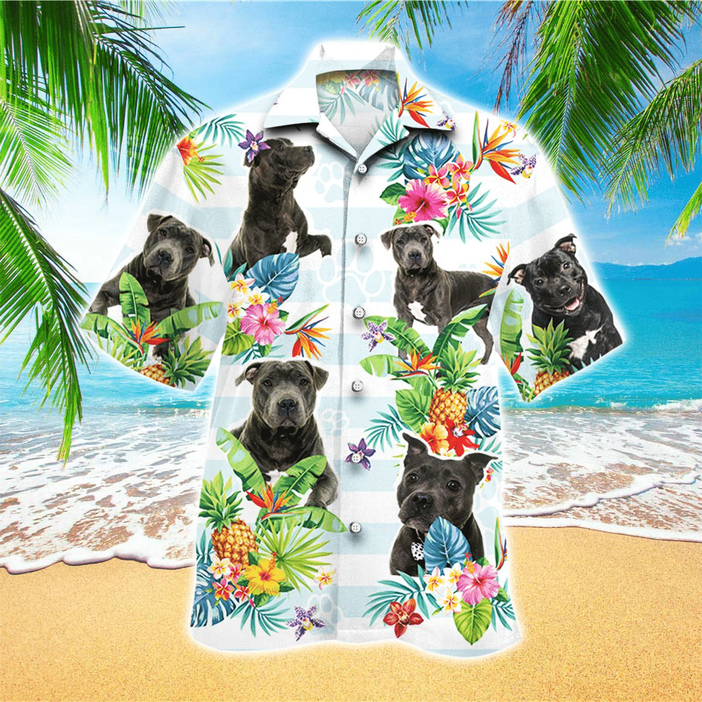 Staffordshire Bull Apparel Staffordshire Bull Hawaiian Button Up Shirt for Men and Women