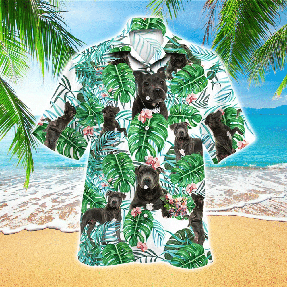 Staffordshire Bull Shirt Staffordshire Bull Hawaiian Shirt For Dog Lovers Shirt for Men and Women