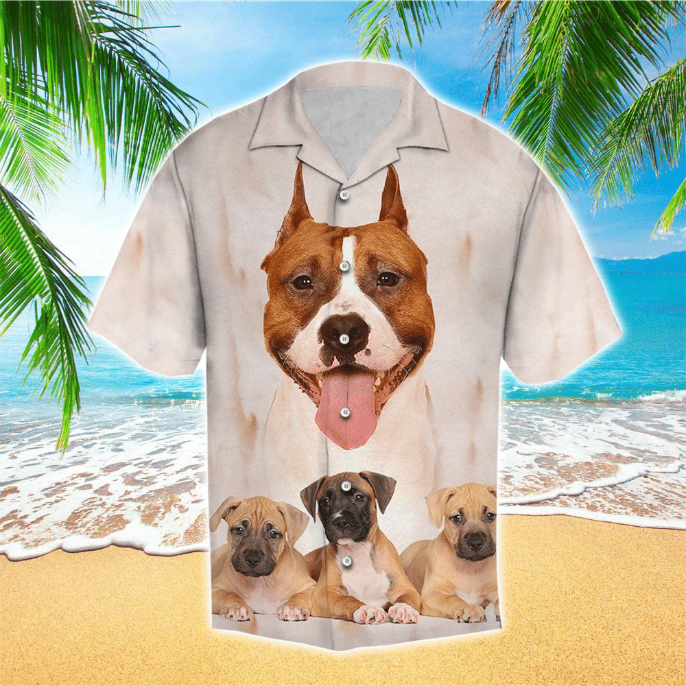 Staffordshire Terrier Aloha Hawaii Shirt Perfect Hawaiian Shirt For Dog Lover Shirt for Men and Women