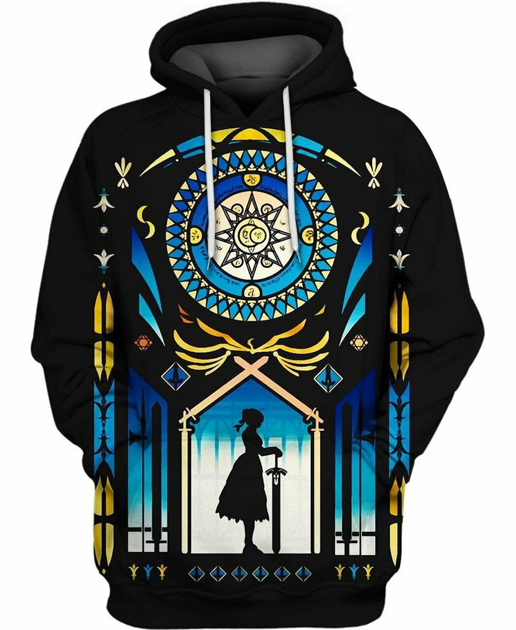 Stained Glass Angel 3d All Print Hoodie