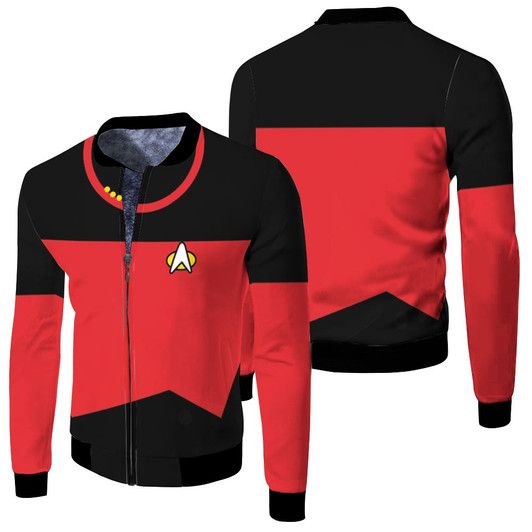 Star Trek Captain Uniform Costume Fleece Bomber Jacket