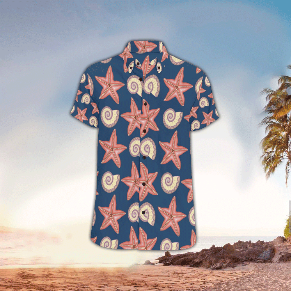Starfish Apparel Starfish Hawaiian Button Up Shirt For Men and Women