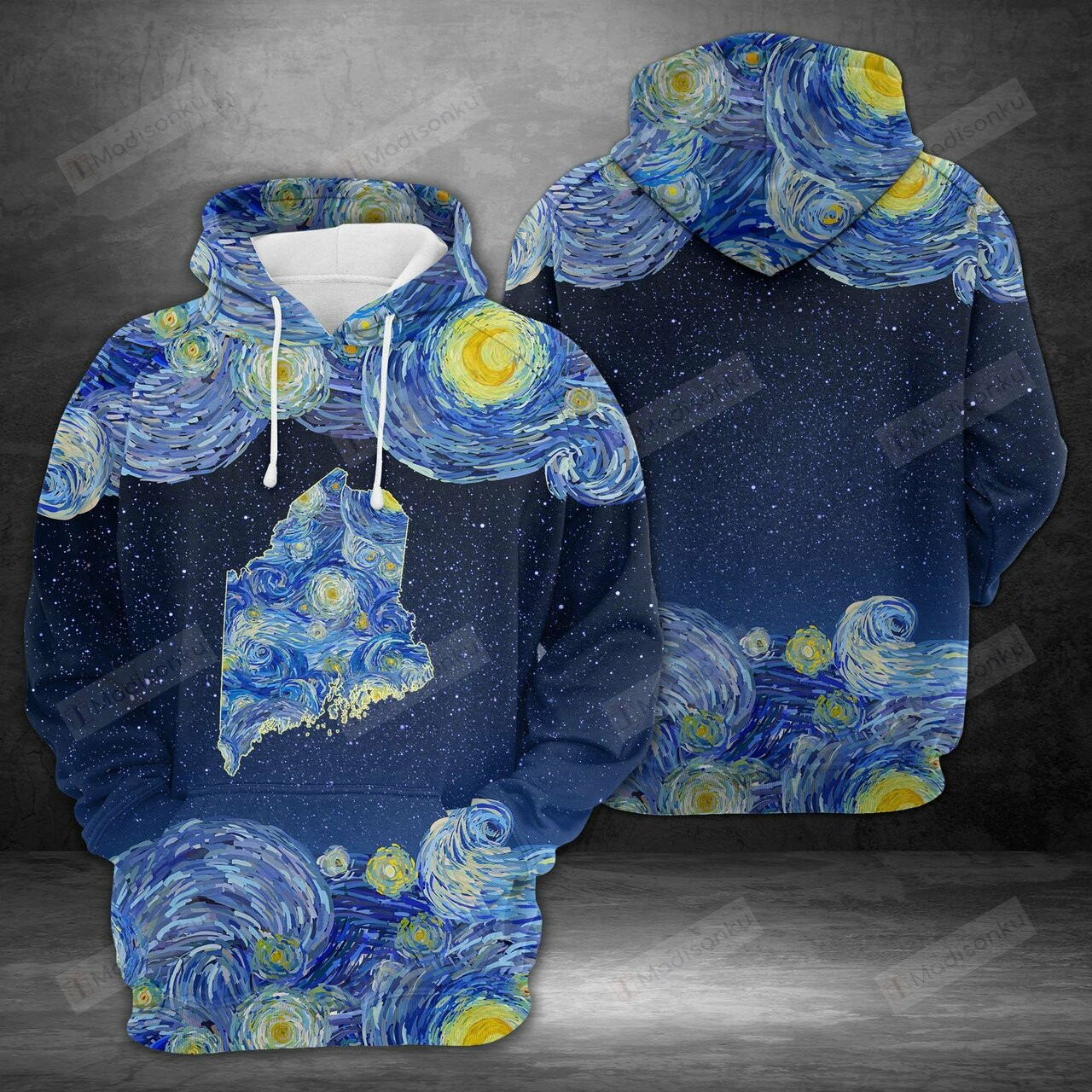 Starry Maine 3d All Over Print Hoodie