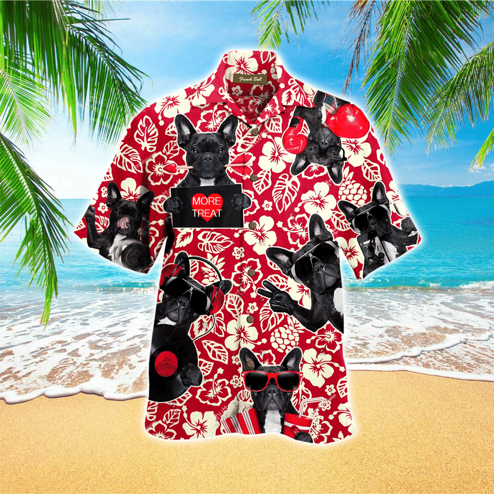 Stay Cool Frenchie Bulldog Hawaiian Shirt for Men and Women