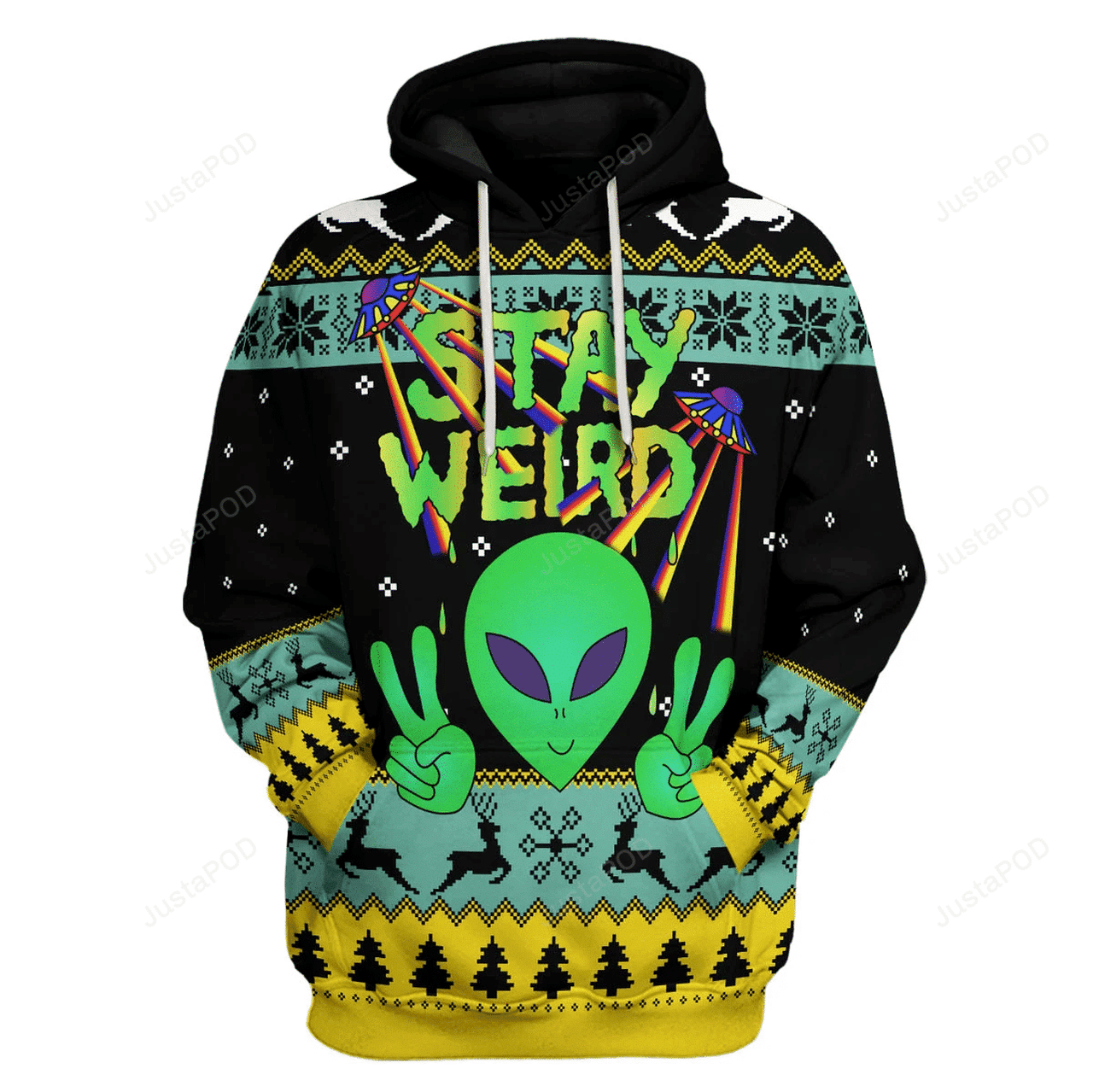 Stay Weird Alien 3d All Print Hoodie