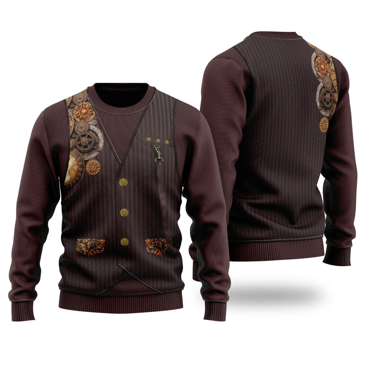 Steampunk Mechanic Ugly Christmas Sweater Ugly Sweater For Men Women