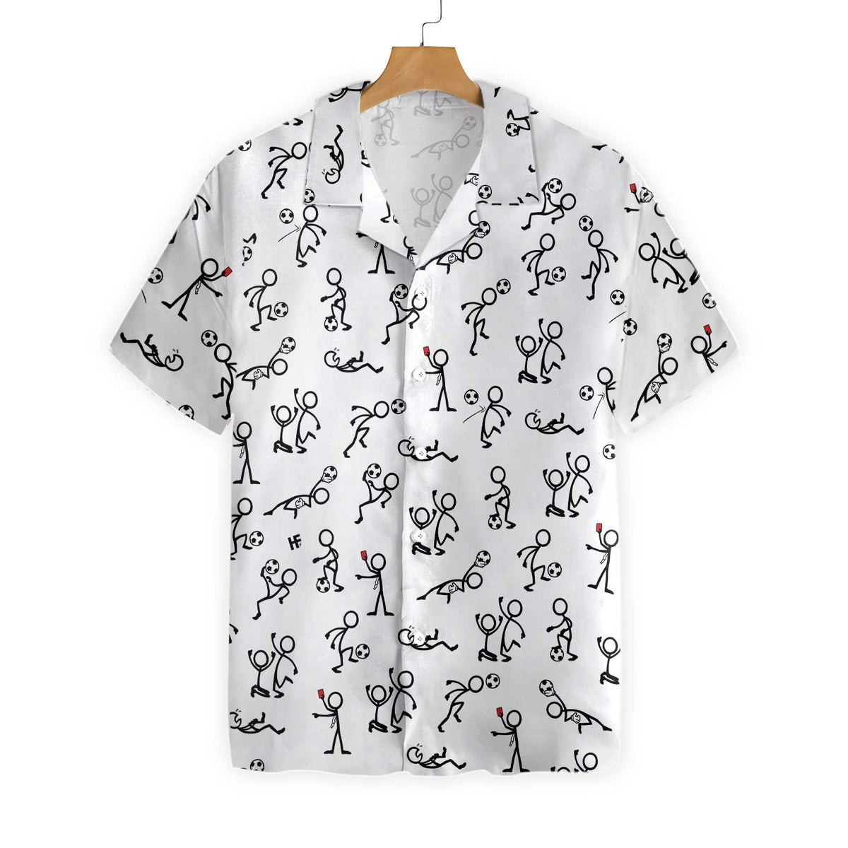 Stickfigures Playing Soccer Hawaiian Shirt