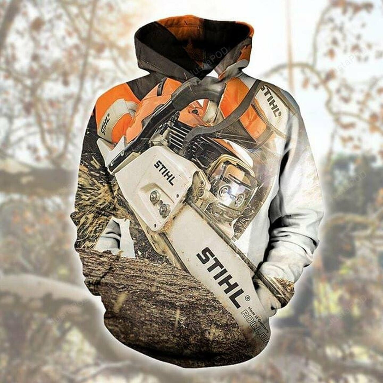 Stihl Chainsaw Camo 3d All Over Print Hoodie