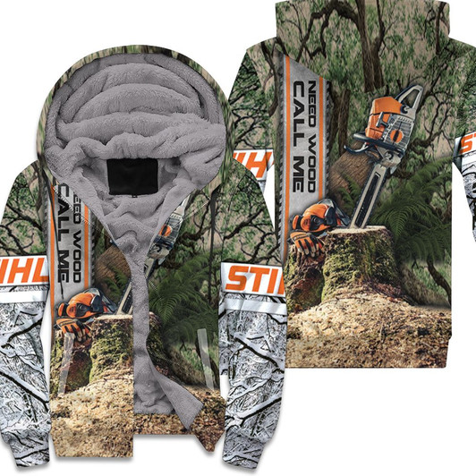 Stihl Need Wood Call Me Logo For Lovers 3D Printed Hoodie Jersey Fleece Hoodie