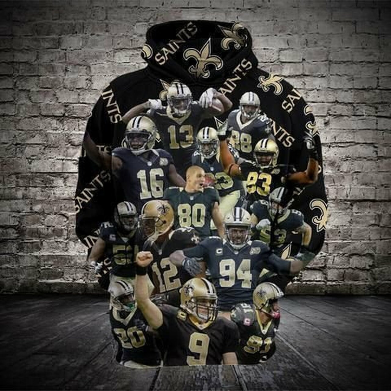 Stocktee New Orleans Saints 3d All Over Print Hoodie