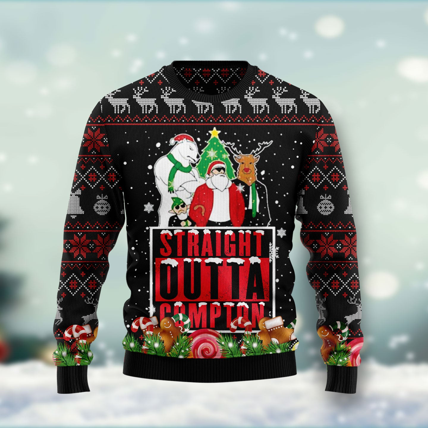 Straight outta north pokle Ugly Christmas Sweater