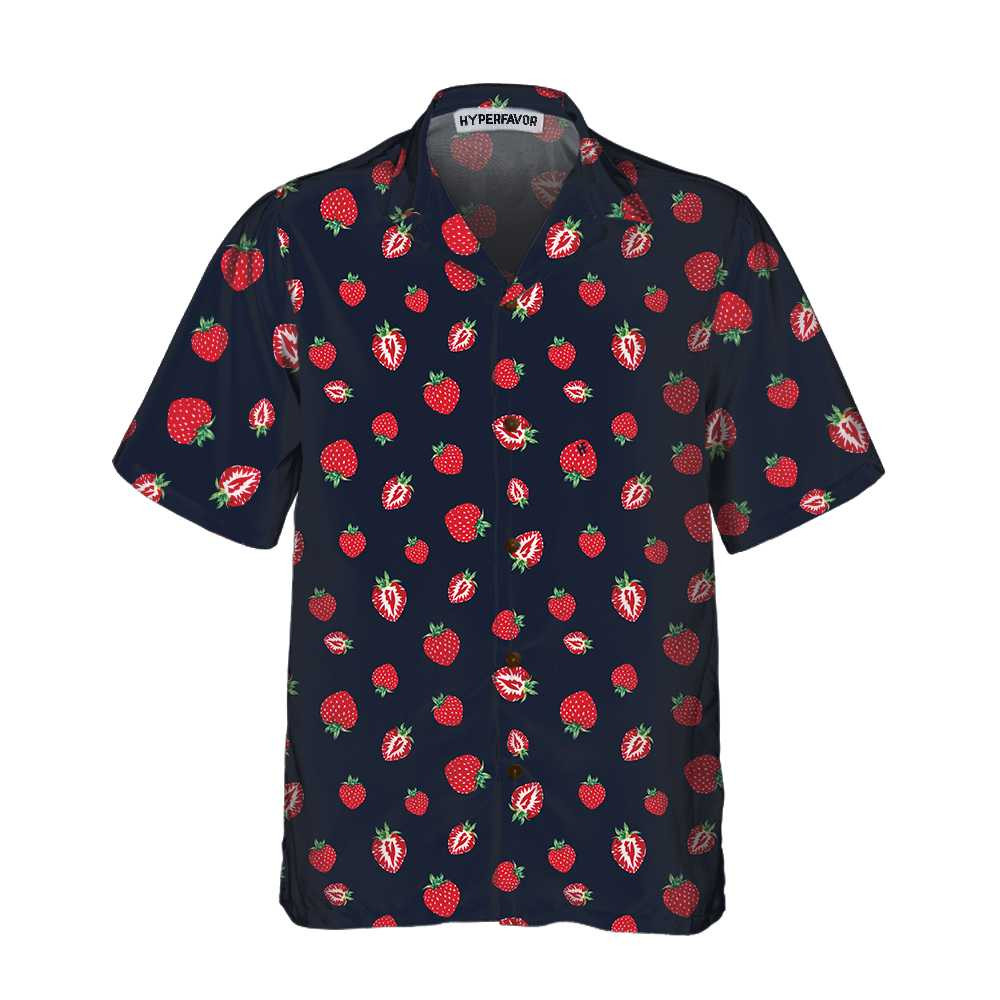 Strawberry Slice Hawaiian Shirt Strawberry Shirt For Men  Women Strawberry Print Shirt