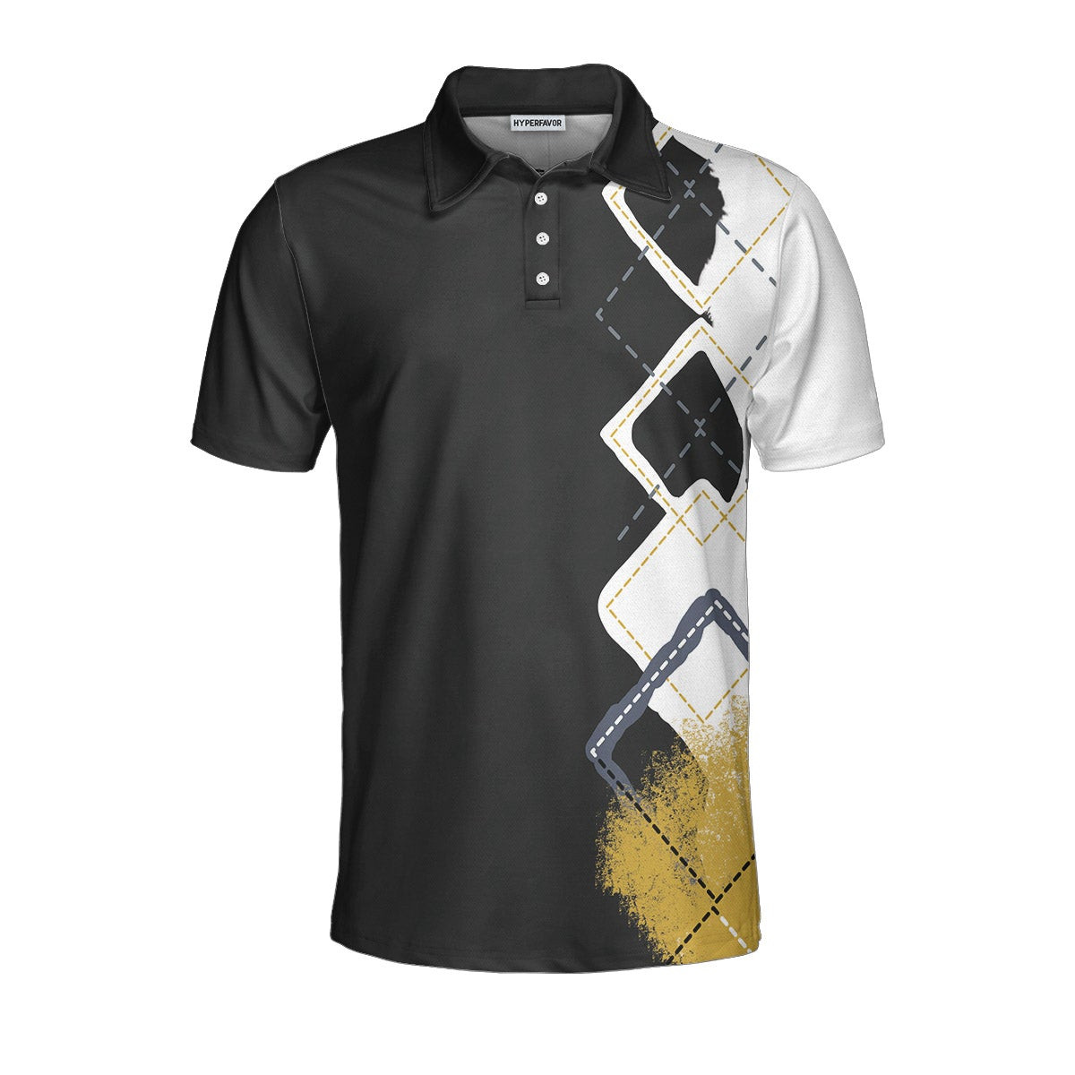 Stress Is Caused By Not Playing Golf Enough Polo Shirt Best Argyle Pattern Golf Shirt For Men Colorful Golf Shirt