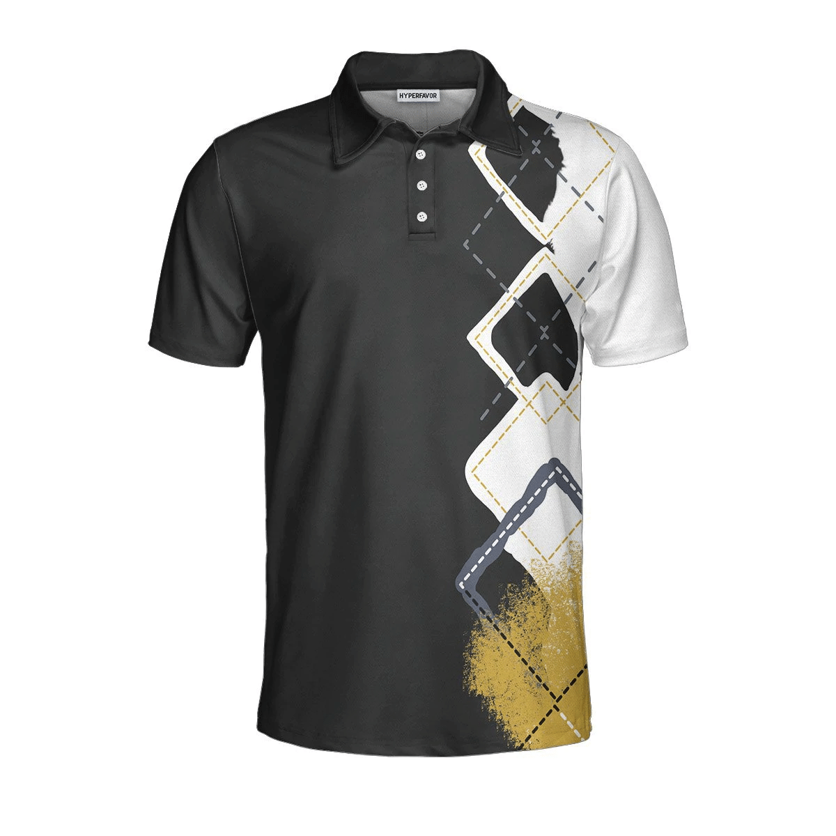 Stress Is Caused By Not Playing Golf Enough Polo Shirt Best Argyle Pattern Golf Shirts Short Sleeve Polo For Men Colorful Golf Shirt