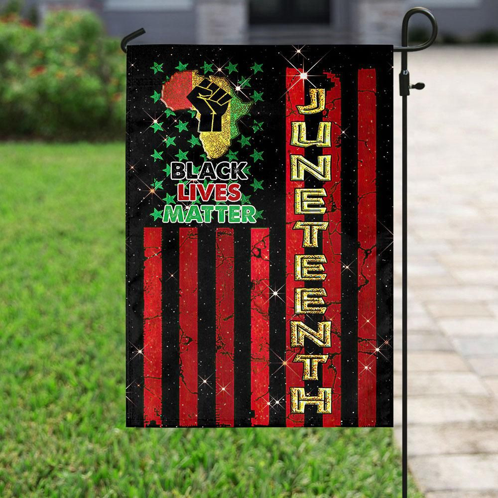 Strong Juneteenth Garden Flag House Flag