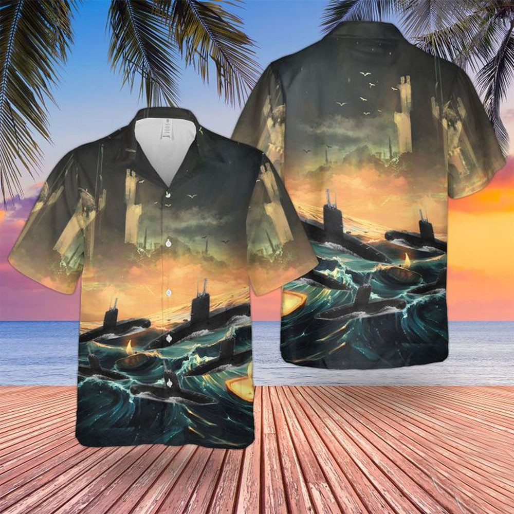 Submarine Hawaiian Shirt Perfect Submarine Clothing Shirt For Men and Women