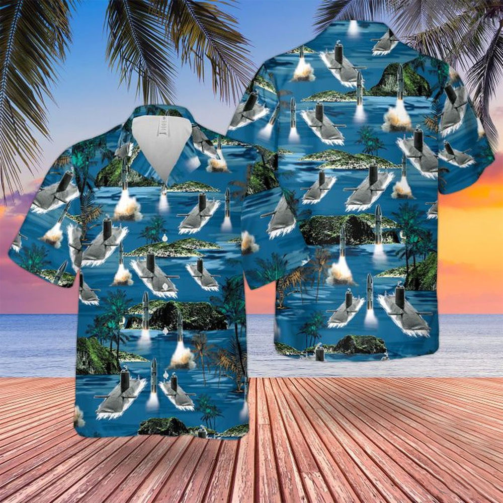 Submarine Hawaiian Shirt Submarine 3D Printed Shirt For Men and Women