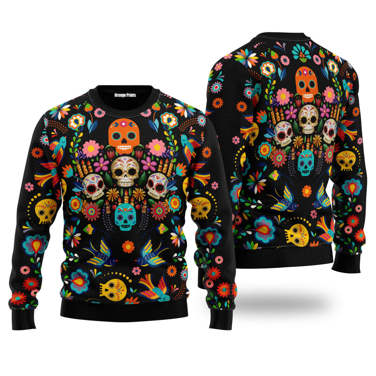 Sugar Skull Ugly Christmas Sweater Ugly Sweater For Men Women