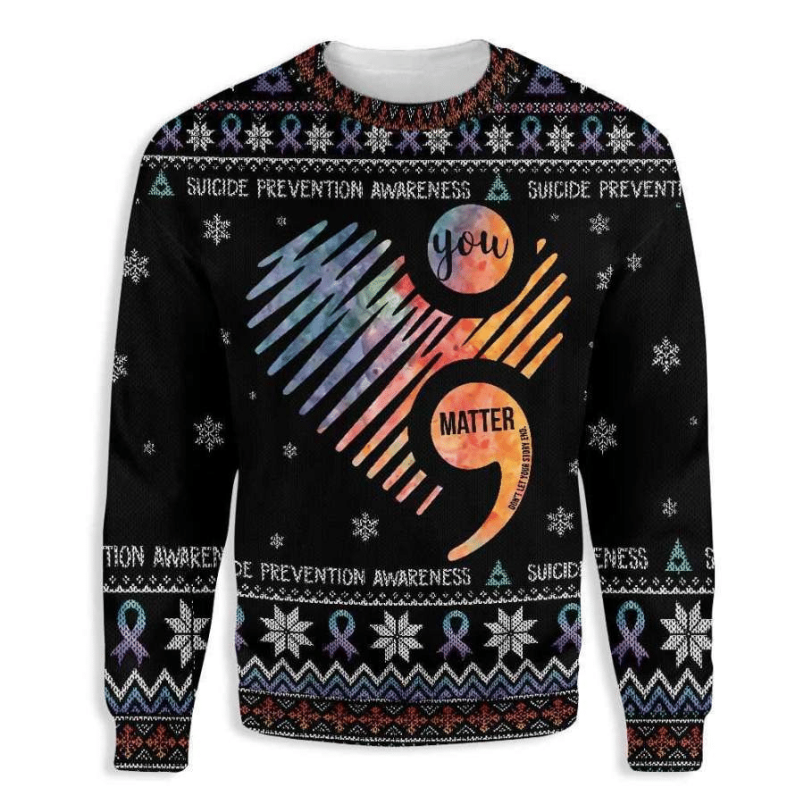 Suicide Prevention Awareness Ugly Christmas Sweater Ugly Sweater For Men Women