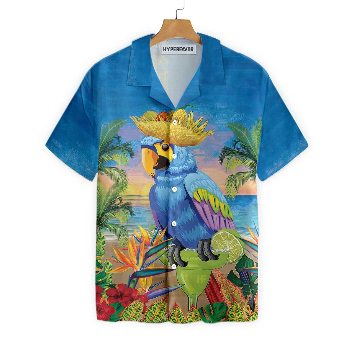 Summer Beach Parrot Hawaiian Shirt