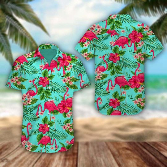 Summer Flamingo Hawaiian Shirt Tropical Hawaiian Shirt For Men Women