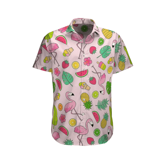 Summer Flamingo Hawaiian Shirt Tropical Hawaiian Shirt For Men Women