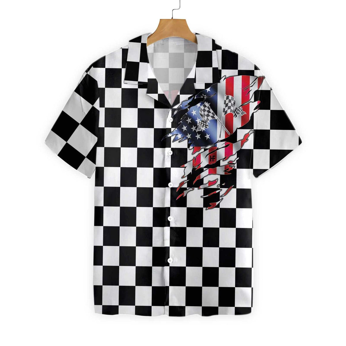 Summer Nights  Race Track Lights Hawaiian Shirt