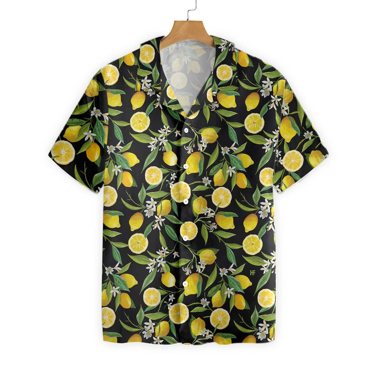 Summertime Watercolor Lemon Hawaiian Shirt