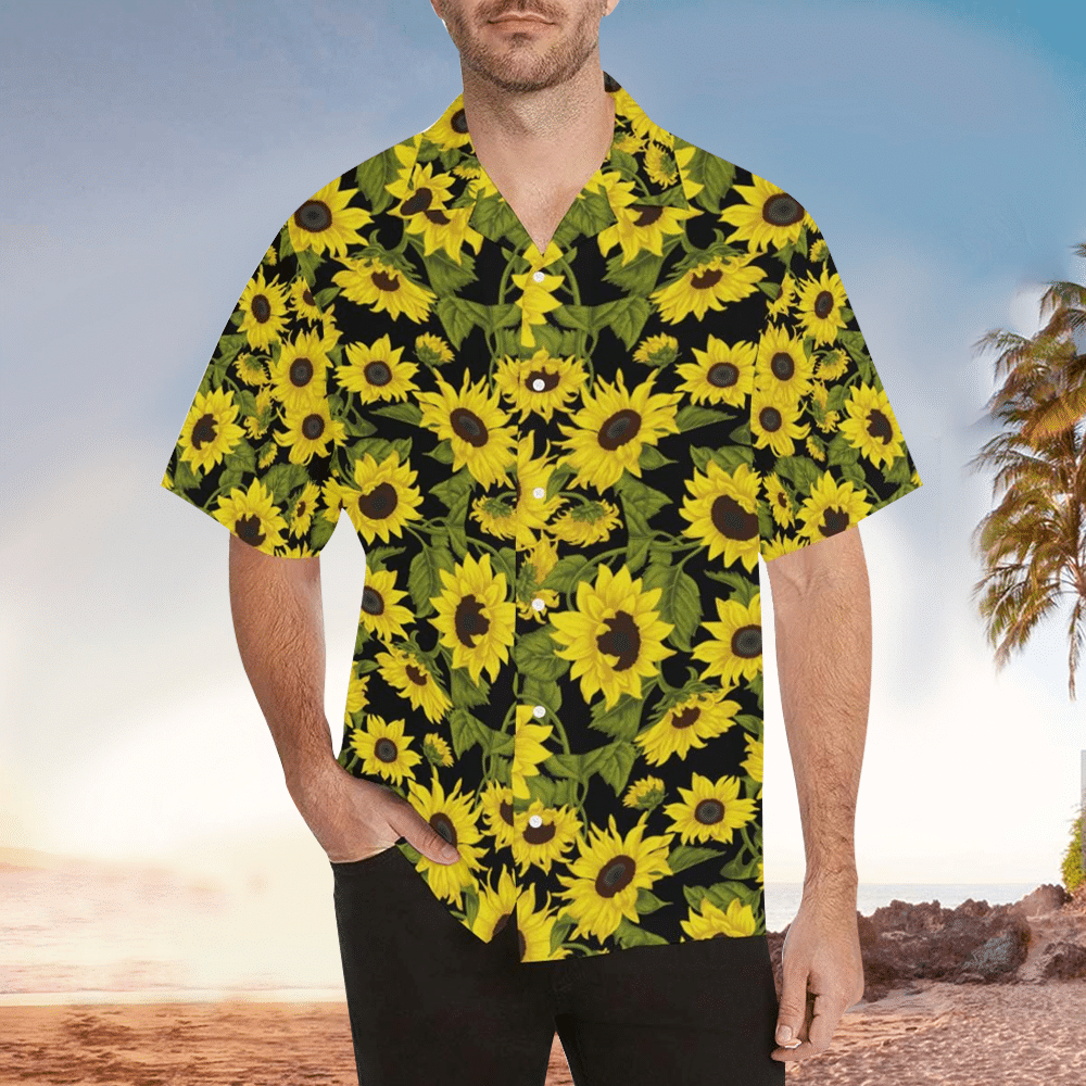 Sunflower Aloha Shirt Hawaiian Shirt For Sunflower Lovers Shirt For Men and Women