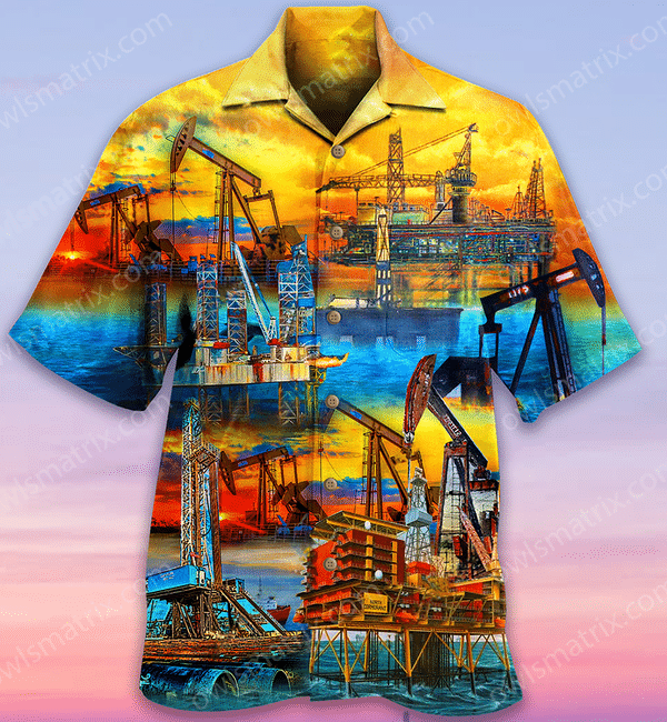 Sunset At The Oil Field Limited - Hawaiian Shirt - Hawaiian Shirt For Men