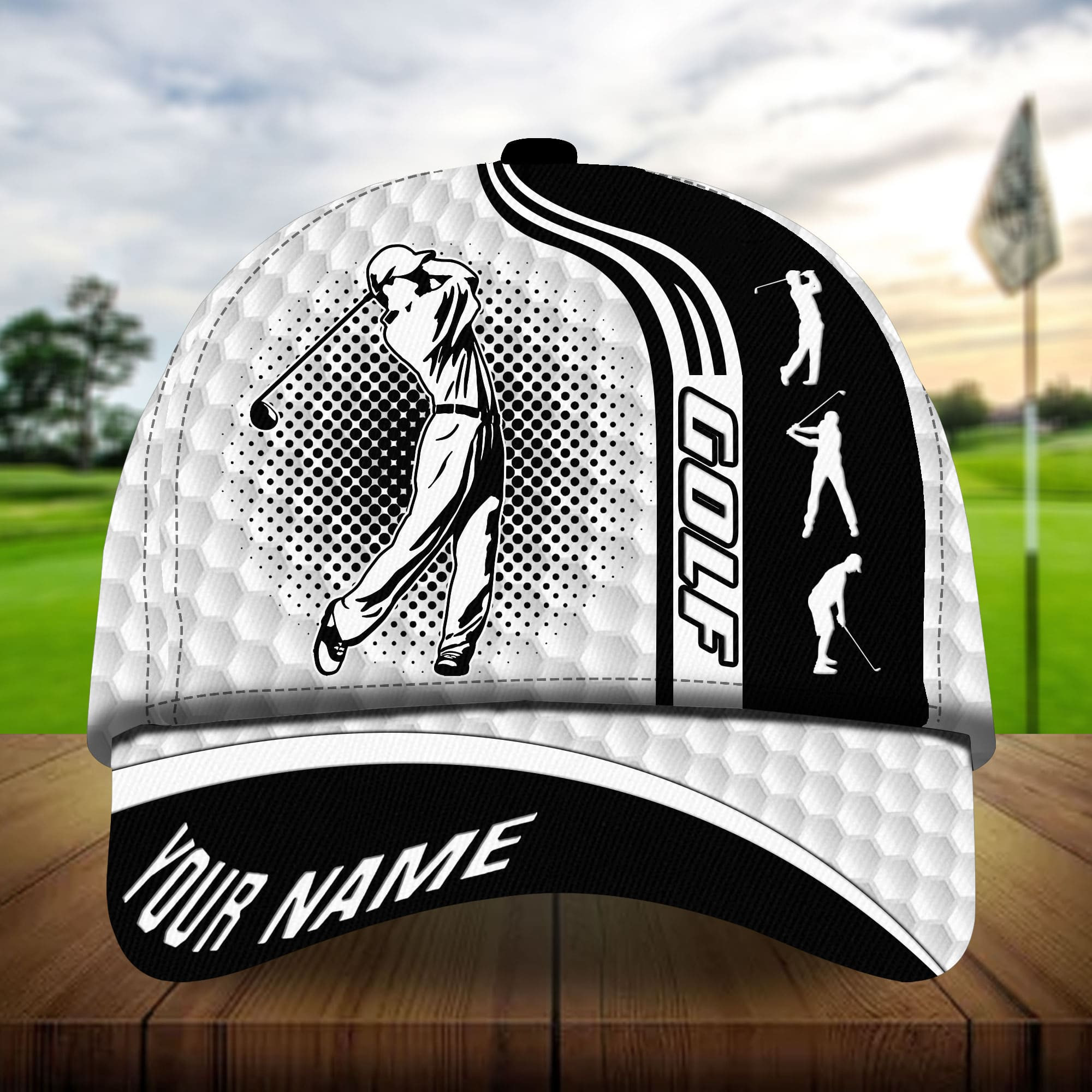 Super Cool Golf Man Playing Golf Hats For Golf Lovers Personalized Classic Cap