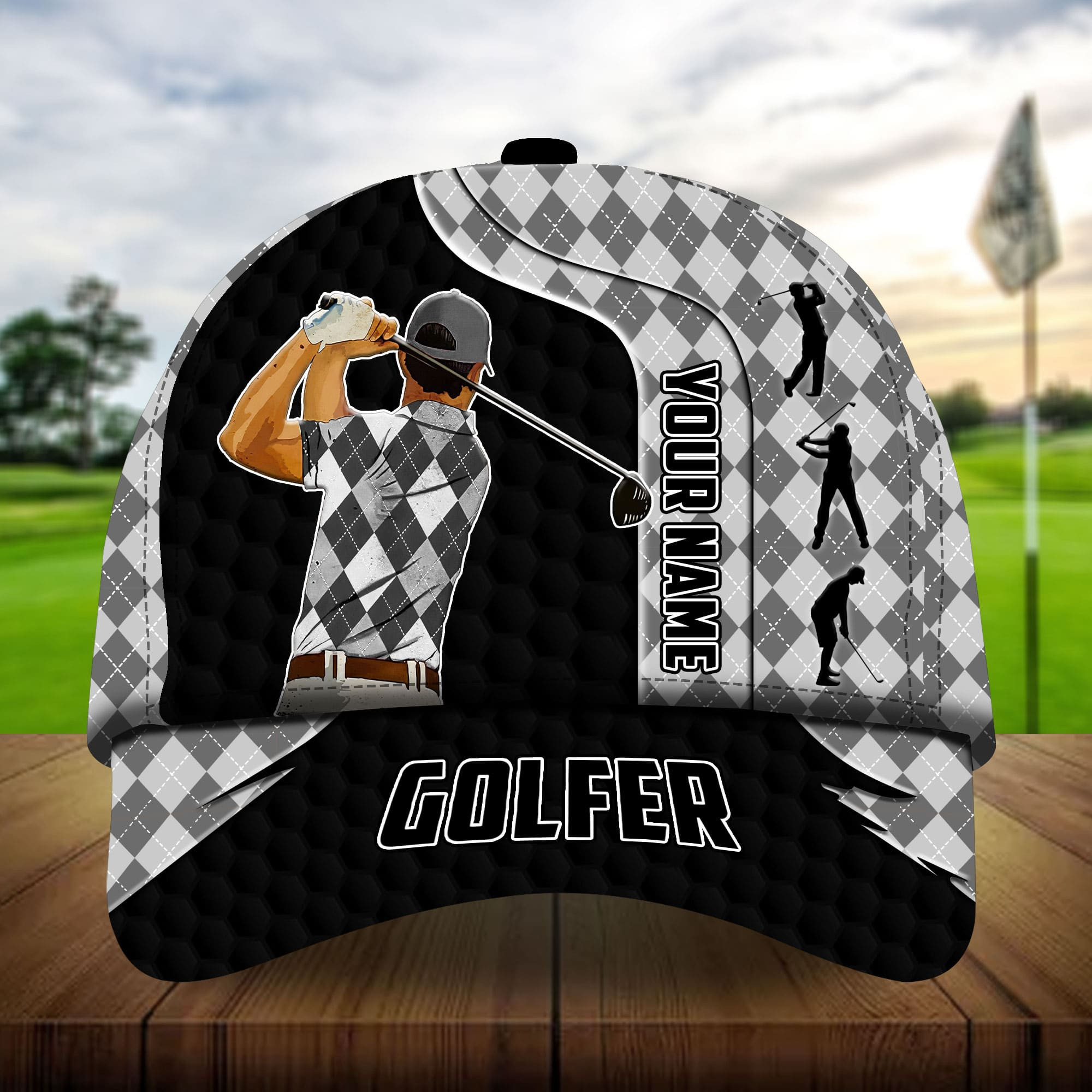 Super Cool Golfer Golf Hats For Golf Lovers Multicolored Personalized Classic Cap