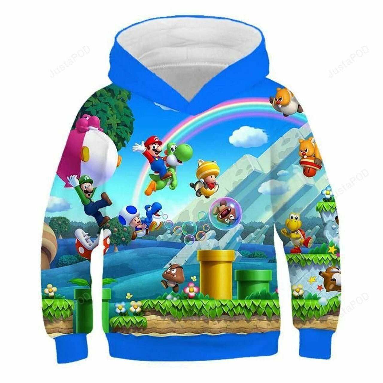 Super Mario 3d All Over Print Hoodie