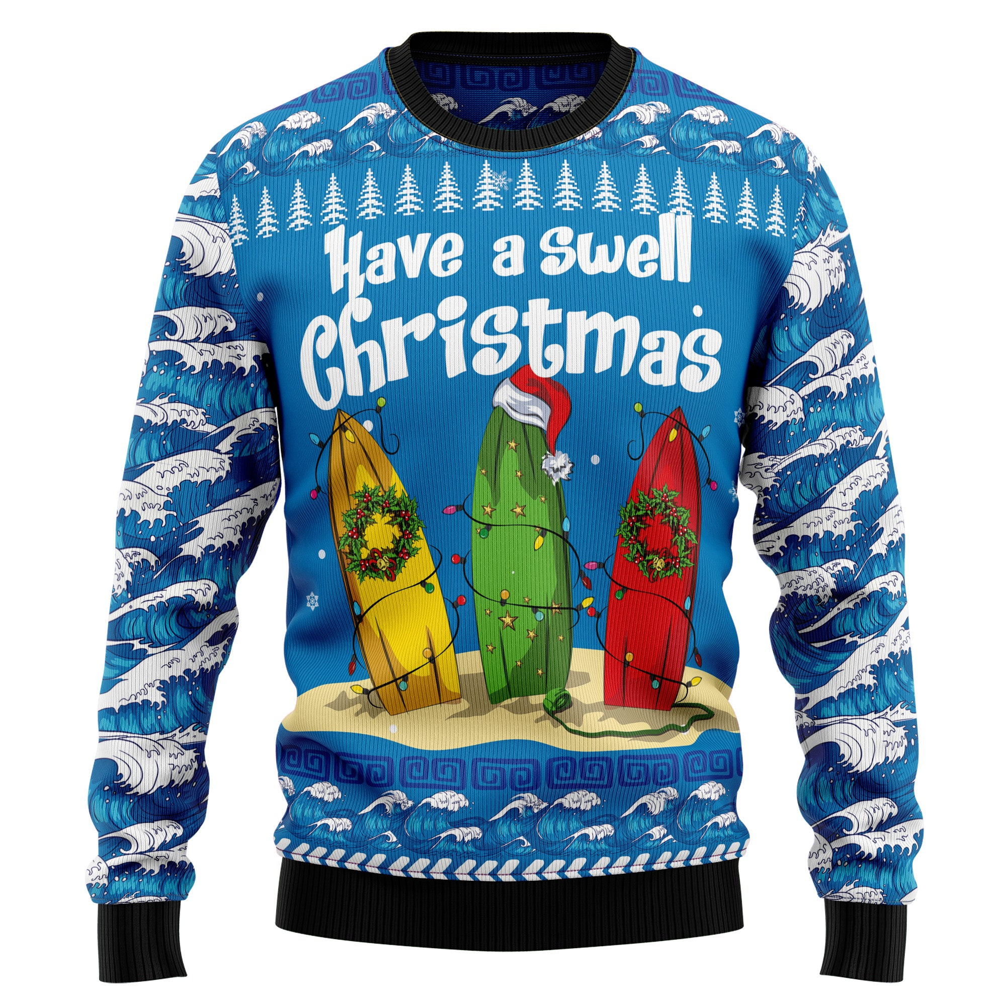 Surfer Swell Christmas Ugly Christmas Sweater